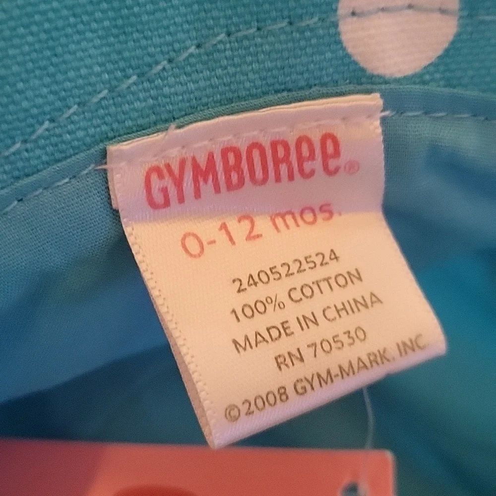 Gymboree Wide Brim Sunhat Age 0 to 9 Months, New